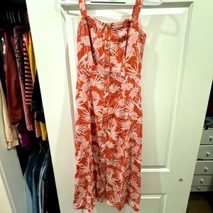 Market and Spruce Linen Dress.  Size  S.  Burnt Orange.